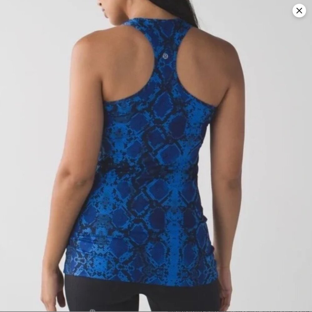 Lululemon Cool Racerback Ziggy Snake Pipe Print Tank Top Yoga Running